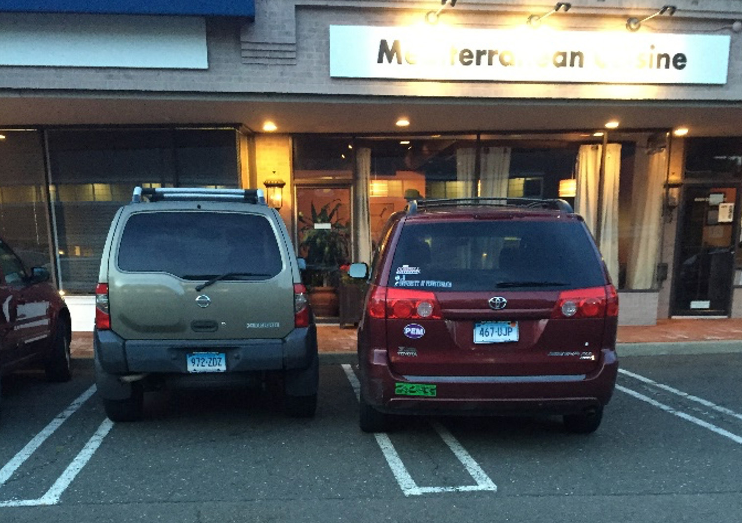 Allen loves minivans (he owned four). This last one made it through all four daughters in high school — until one day he found it parked like this. Gotta love your kids.