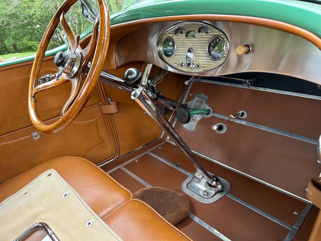 Interior detail of the 1930 Lincoln Sport Roadster