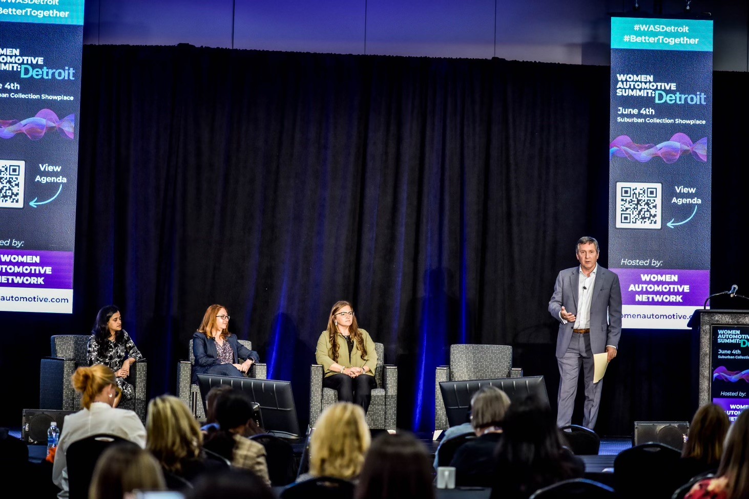 Panel discussion at the Women's Automotive Summit at AutoTech Detroit 2024
