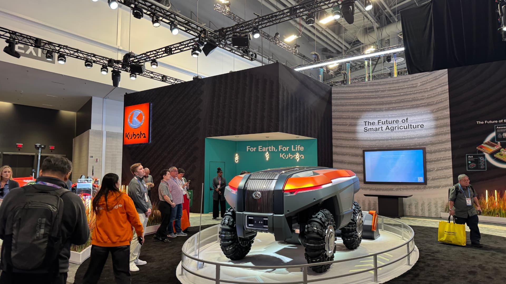 Kubota’s autonomous agricultural concept vehicle at CES 2026