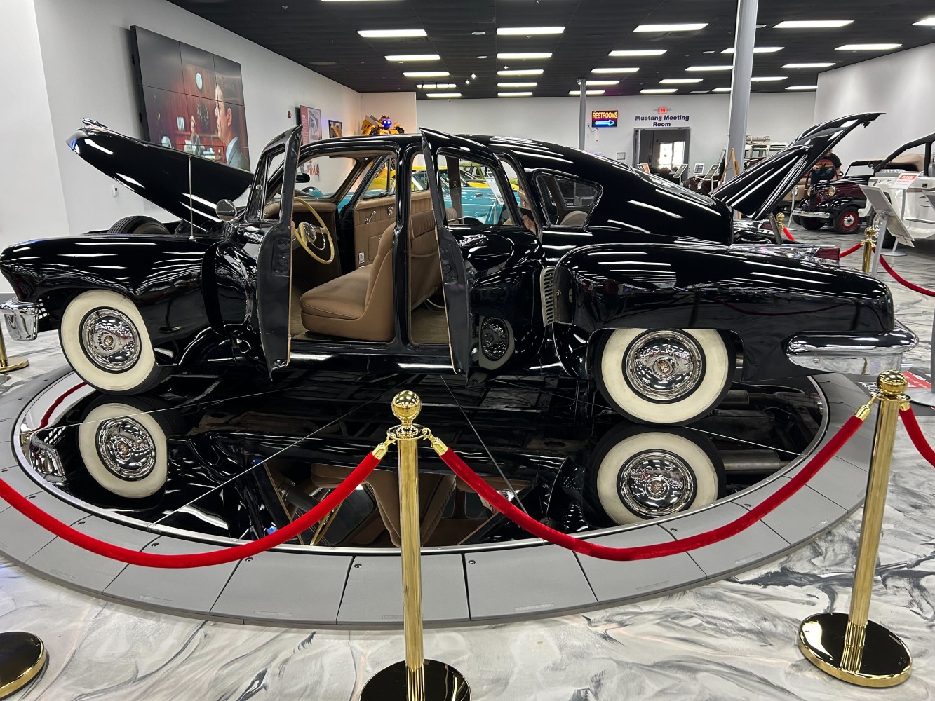 1948 Tucker 48 in black with a tan interior at the Martin Auto Museum