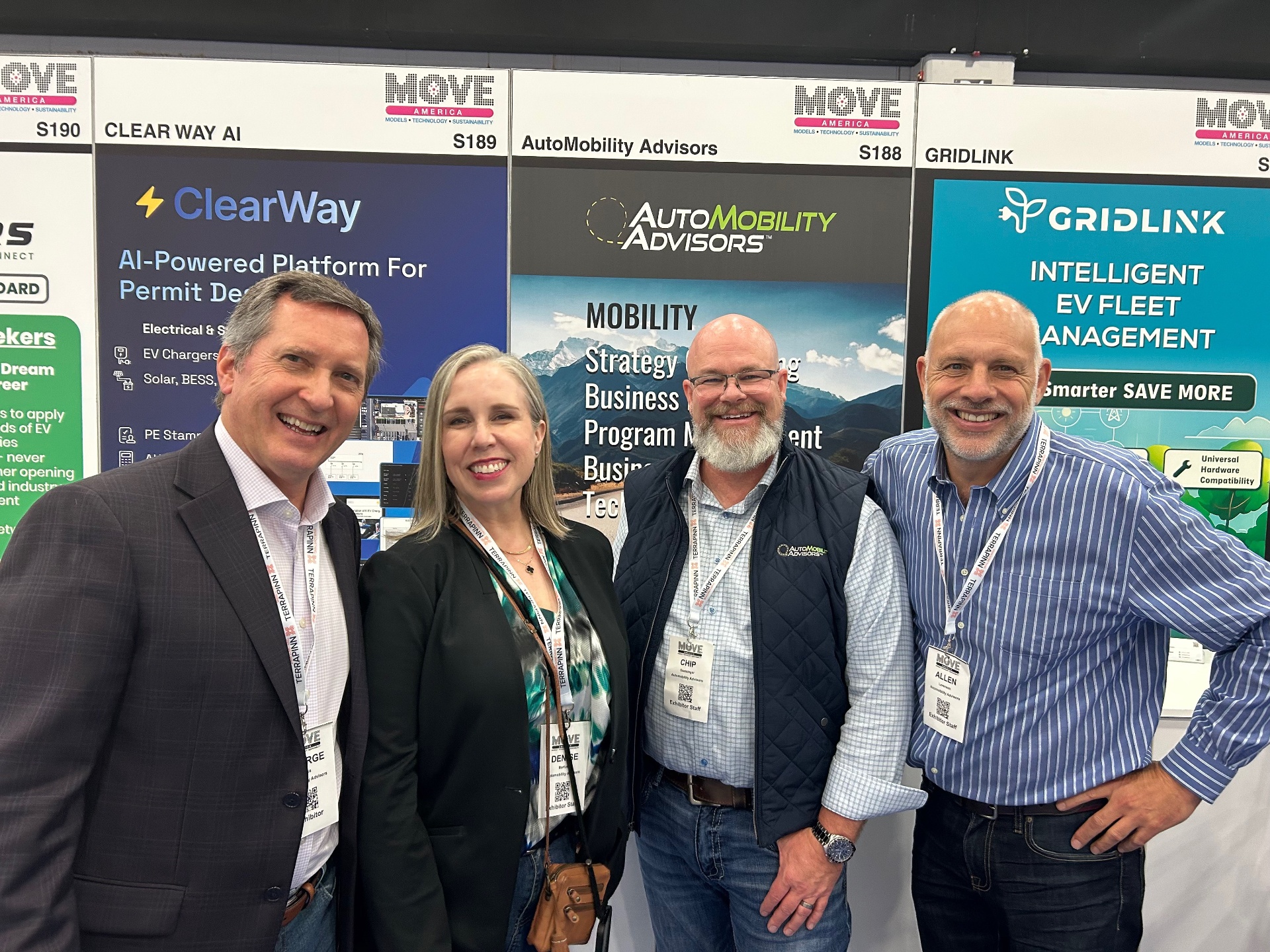 George Ayres, Denise Barfuss, Chip Goetzinger, and Allen Levenson of AutoMobility Advisors at MOVE America.
