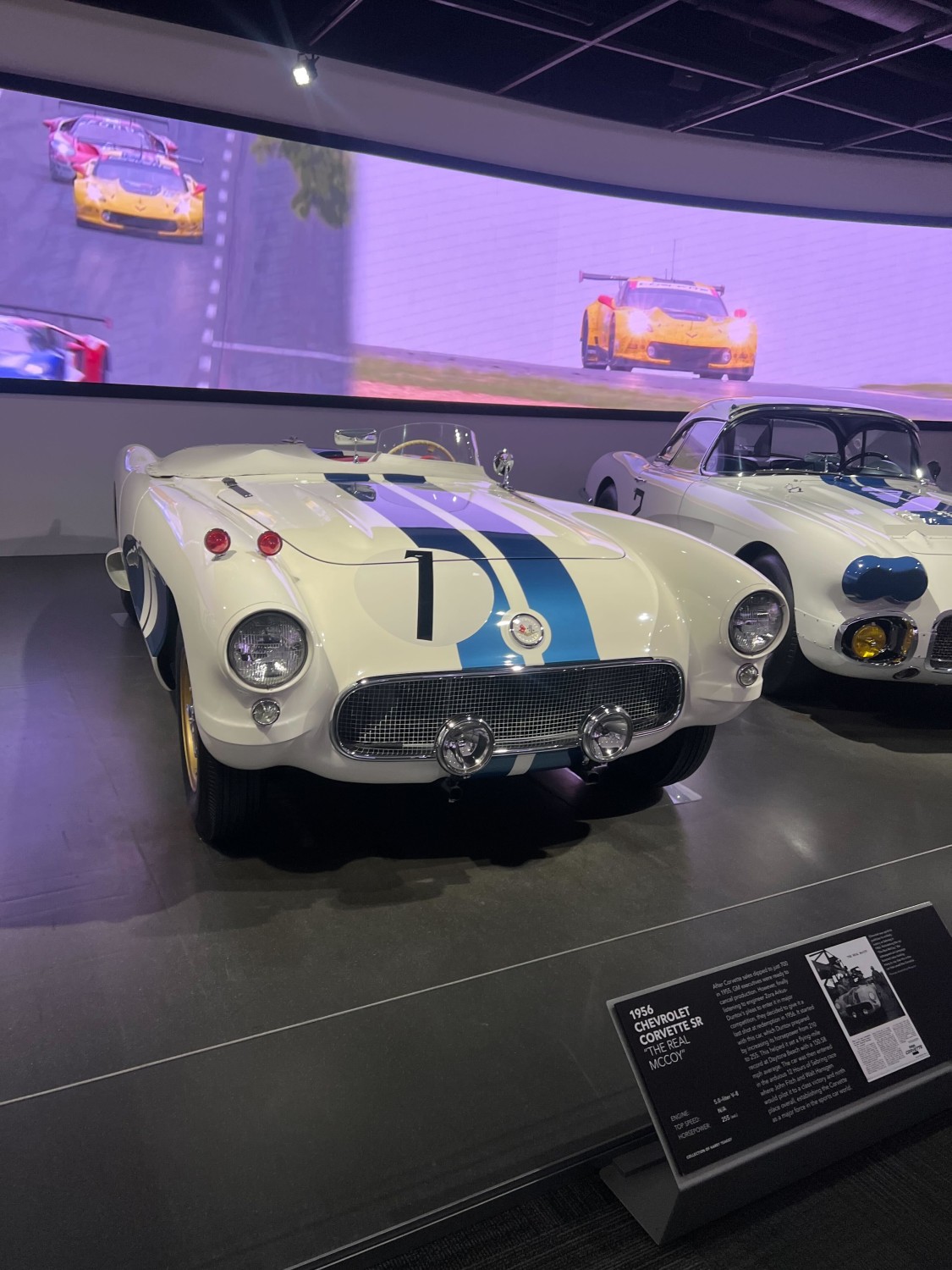 Early Chevrolet Corvette on display