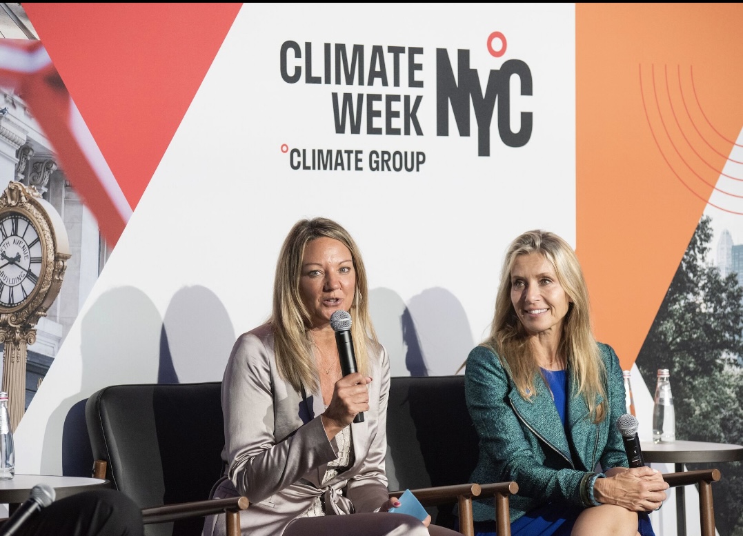 Kathi speaking on an ISO Net Zero panel during Climate Week in New York, sharing insights on advancing decarbonization across industries.