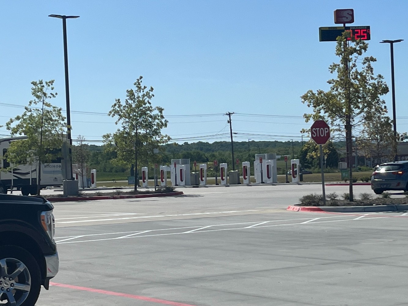 Tesla charging station at a Buc-ee’s in Crossville, Tennessee