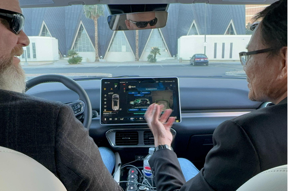 AMA’s Chip Goetzinger driving the VF-8 testing VinAi’s MirrorSense. Photo by Mariestella
