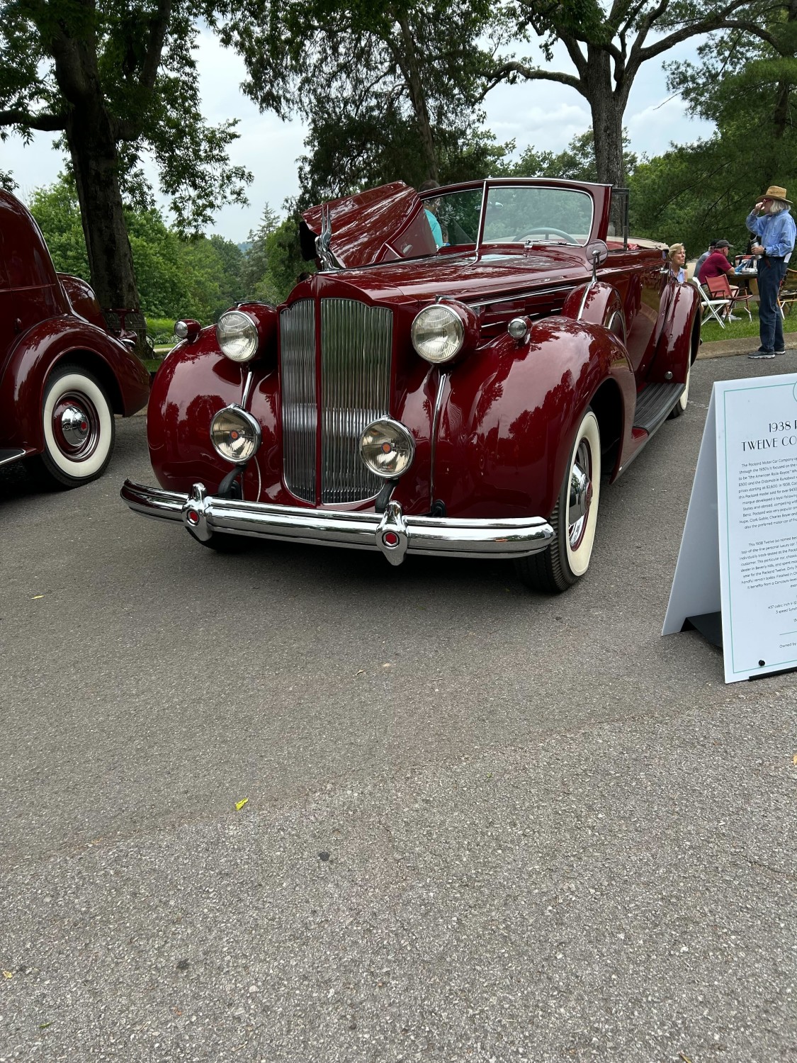 Front detail of the 1938 Packard Twelve Coupe Roadster