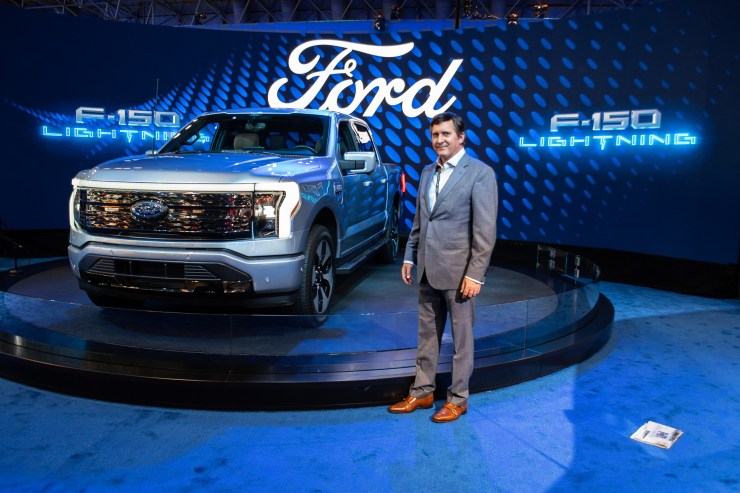 George with the new Ford F-150 Lightning.