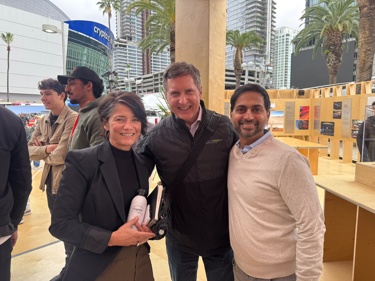 Kap at the LA Auto Show with George Ayres and Erin Keating.