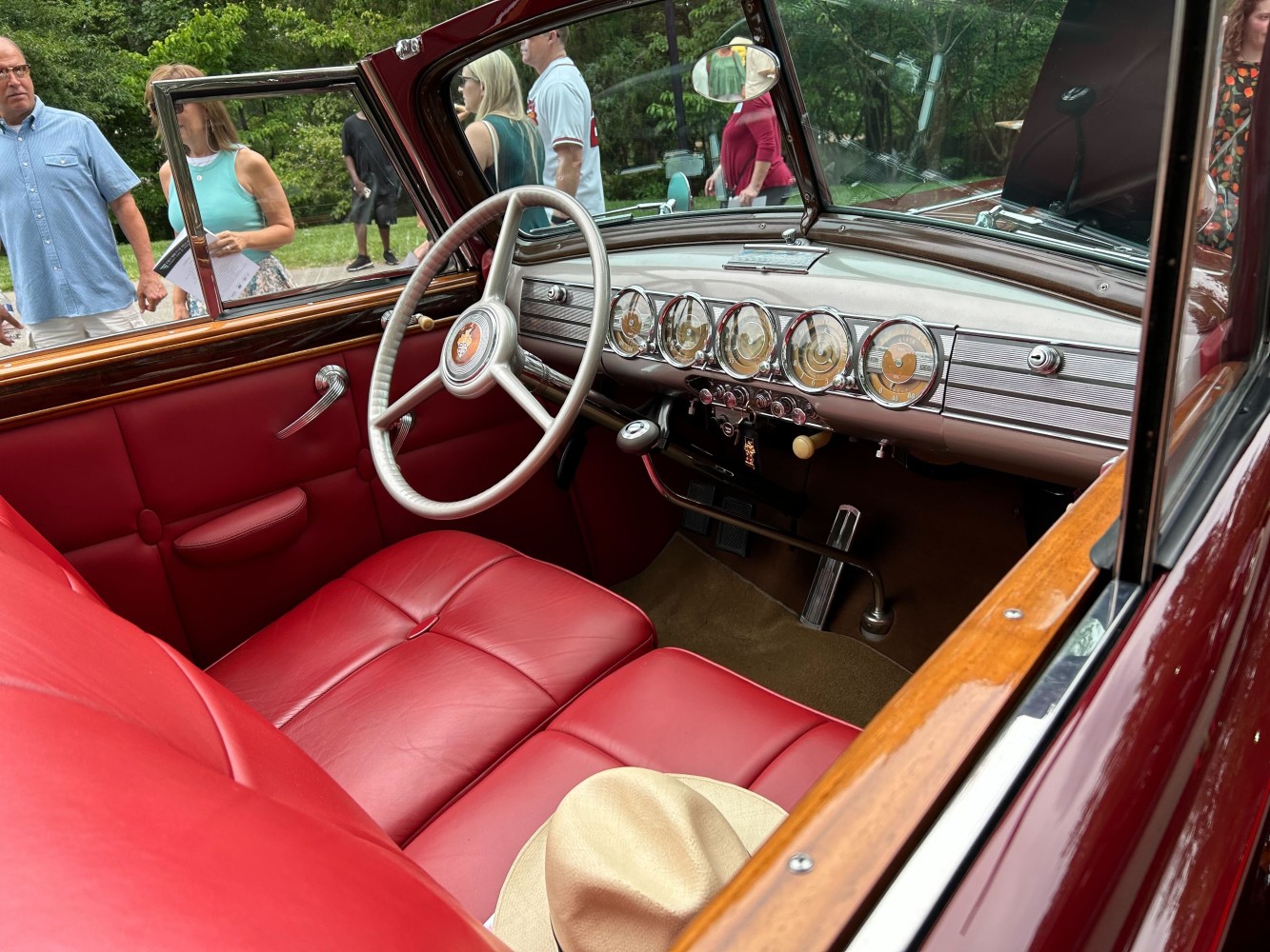 Rear view of the 1938 Packard Twelve Coupe Roadster