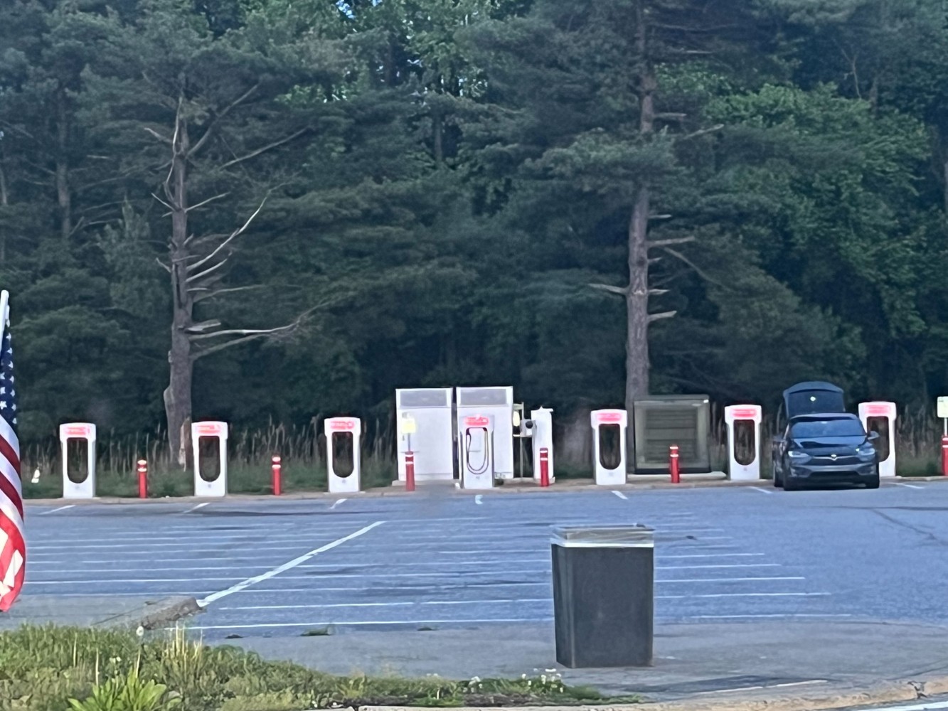Tesla charging station off the New Jersey Turnpike