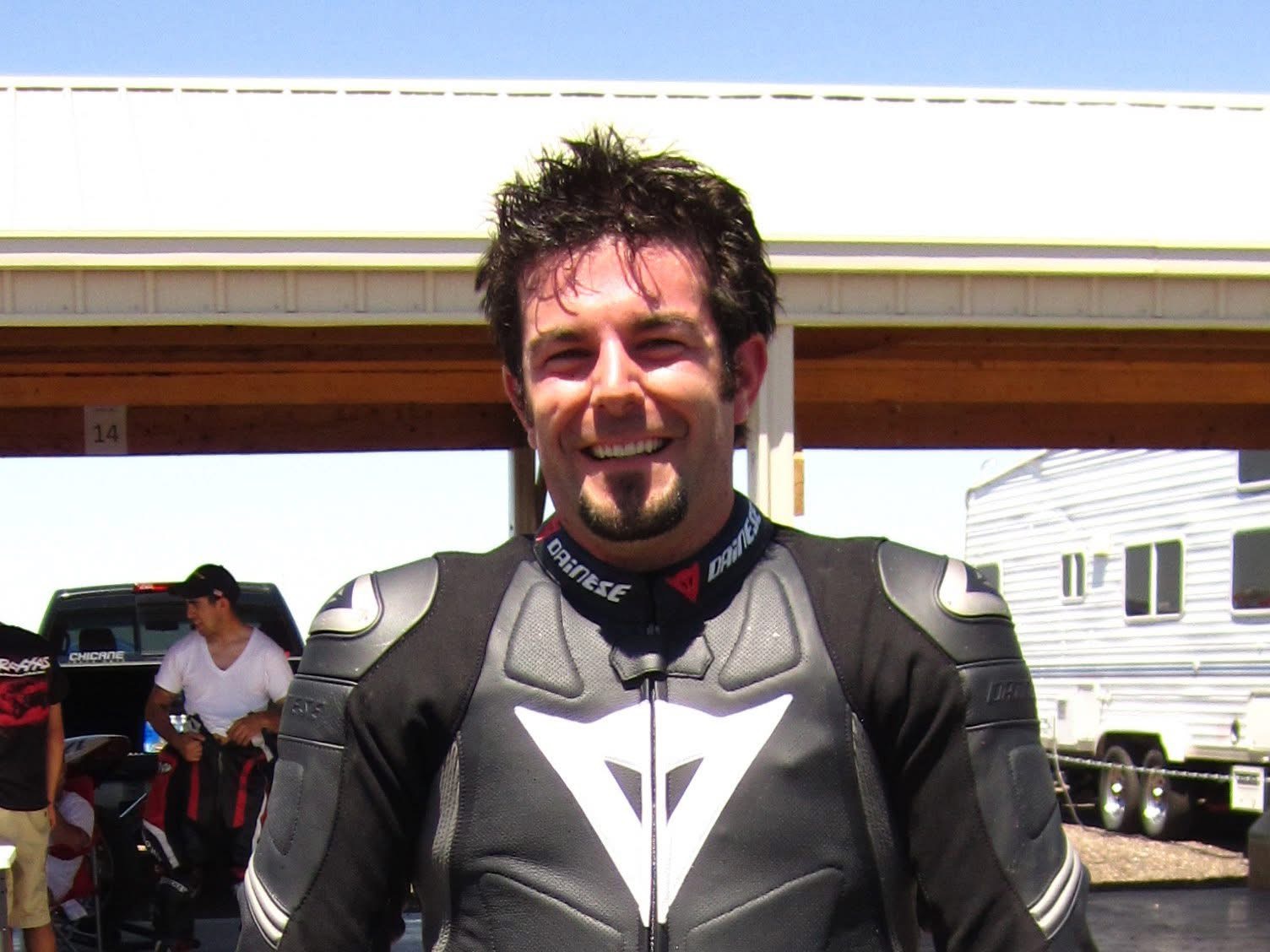 Chip at High Plains Raceway during his first motorcycle track day.