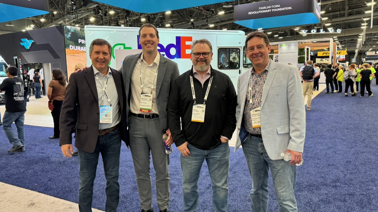 Catching up with the WirelessCar team on the ACT Expo show floor.