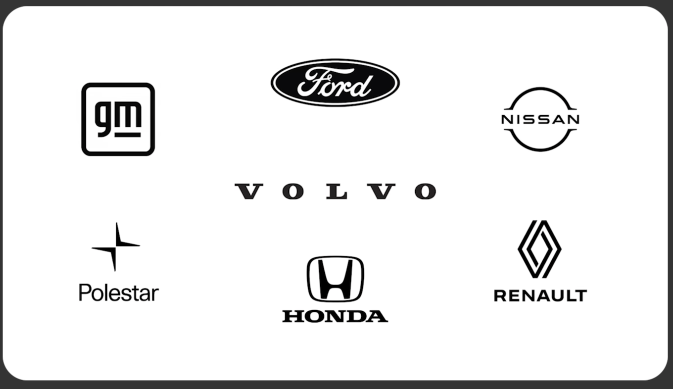 Google listing of automakers using the Android Automotive operating system