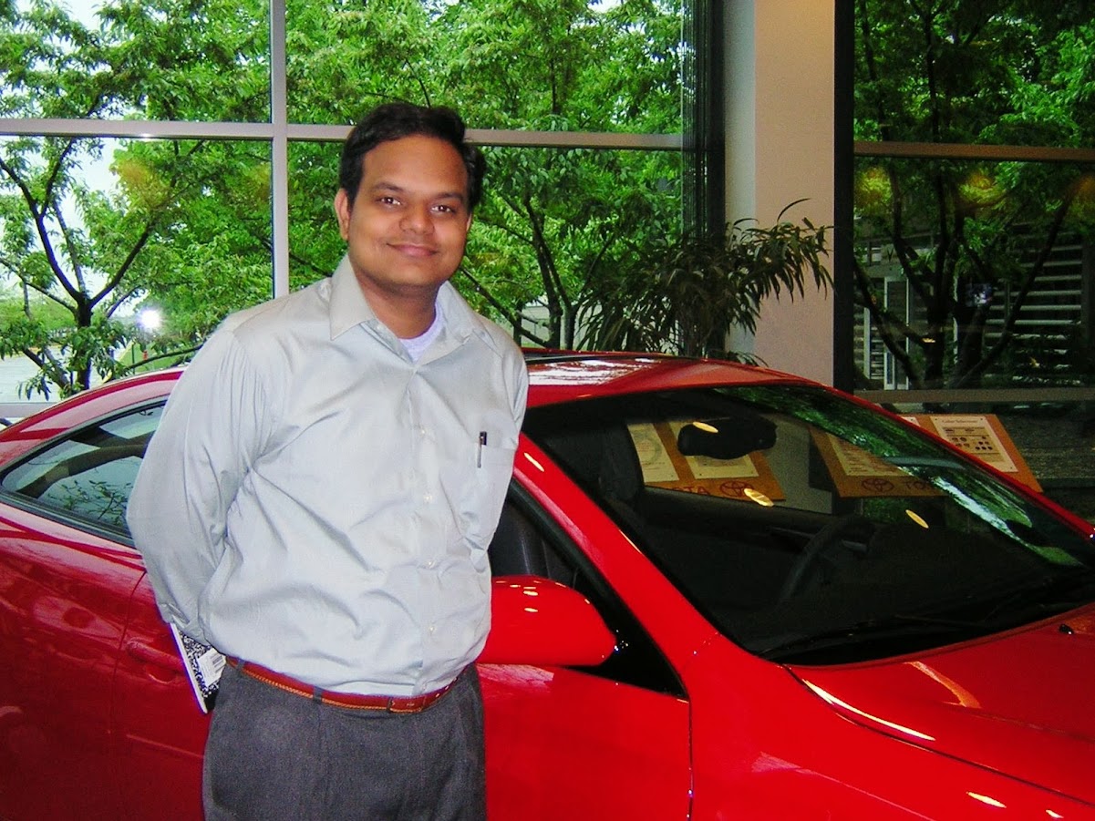 Anoop early in his automotive journey, at the Toyota plant in Princeton, Indiana, learning TQM during his MBA.