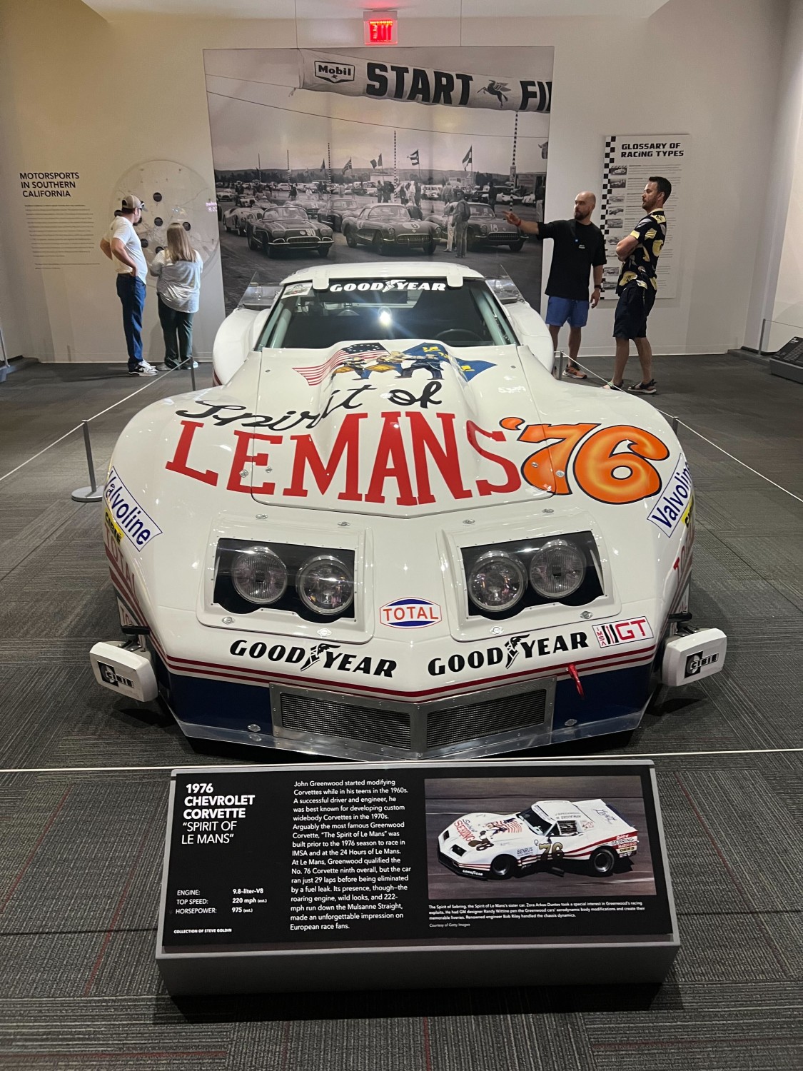 Corvette from a later generation on display